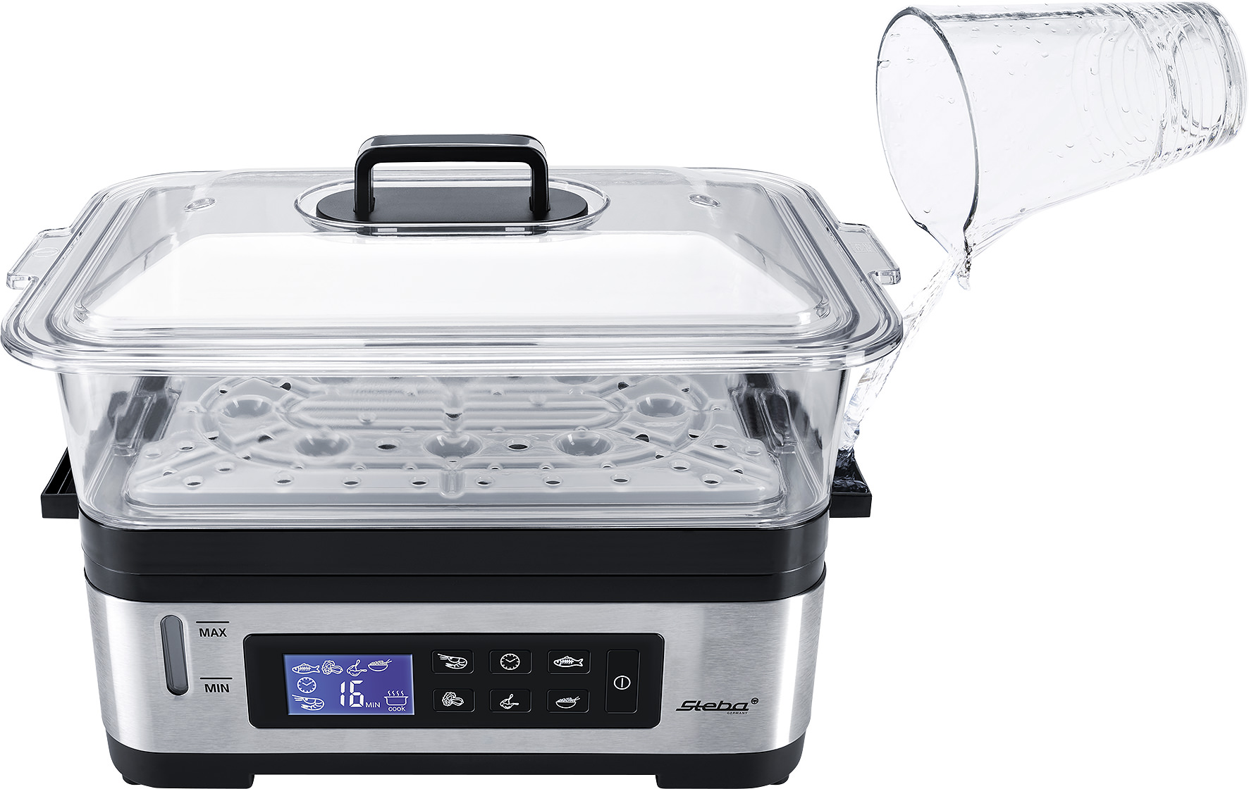 Steba Maddamper 3-6l, quick steam, 5 programmer Steba Maddamper 3-6l, quick steam, 5 programmer